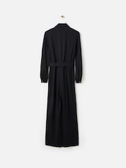 Oliver Bonas Black Button Through Wide Leg Jumpsuit - Image 2 of 8