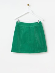 Oliver Bonas Green Corduroy Mini Skirt - Image 4 of 8