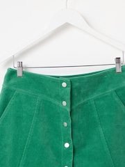 Oliver Bonas Green Corduroy Mini Skirt - Image 8 of 8