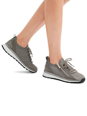 Carvela Pace Zip Knit Bronze Trainers - Image 1 of 5