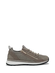 Carvela Pace Zip Knit Bronze Trainers - Image 2 of 5