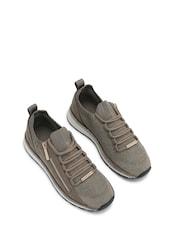 Carvela Pace Zip Knit Bronze Trainers - Image 3 of 5