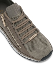 Carvela Pace Zip Knit Bronze Trainers - Image 4 of 5