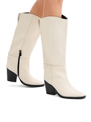 Carvela Cream Reign Boots - Image 1 of 5