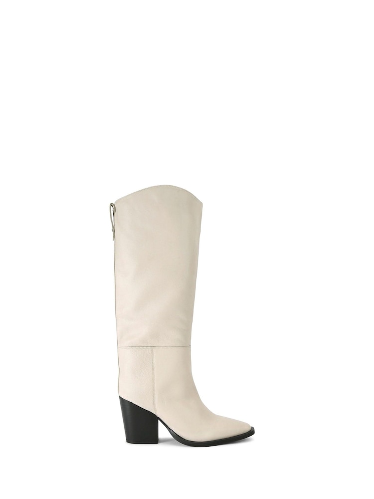 Carvela Cream Reign Boots - Image 2 of 5