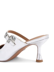 Prata - KG Kurt Geiger Chrome Aline Mule Shoes - Imagem 4 de 5