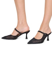 KG Kurt Geiger Chrome Aline Mule Shoes - Image 1 of 5