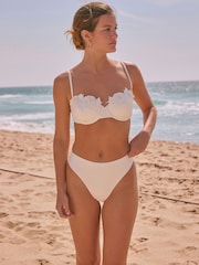 Cream High Leg Bikini Bottoms - Image 5 of 9