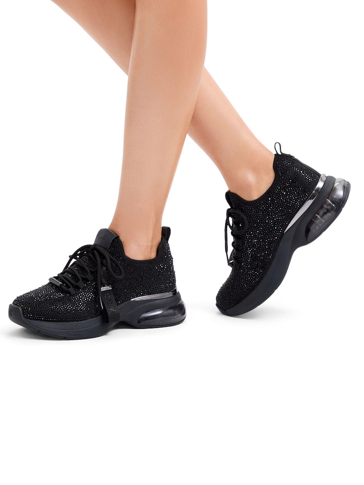 Carvela Cosmic Bubble Jewel Black Trainers - Image 1 of 5