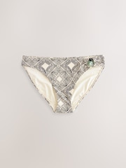 Black/Cream Aztec Asymmetric Bead High Leg BIkini Bottoms - Image 5 of 7