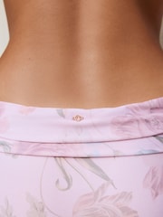 Lilac Floral Print Roll Top Bikini Bottoms - Image 5 of 8