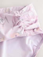 Lilac Floral Print Roll Top Bikini Bottoms - Image 7 of 8