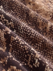 Brown Snake Plunge Ring Tummy Control Swimsuit - Image 8 of 10