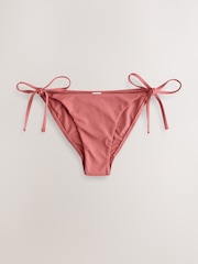 Rose Pink Tie Side Bikini Bottoms - Image 6 of 9