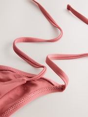 Rose Pink Tie Side Bikini Bottoms - Image 9 of 9