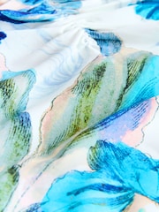 Kew Collection White/BlueFloral Shaping Tummy Control Bandeau Swimsuit - Image 7 of 9