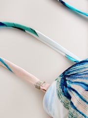 Kew Collection White/BlueFloral Shaping Tummy Control Bandeau Swimsuit - Image 9 of 9