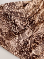 Brown Snake Print Beaded Tie Side Bikini Bottoms - Image 7 of 8