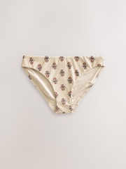 Ecru Woodblock Lettuce Edge High Leg Bikini Bottoms - Image 5 of 7