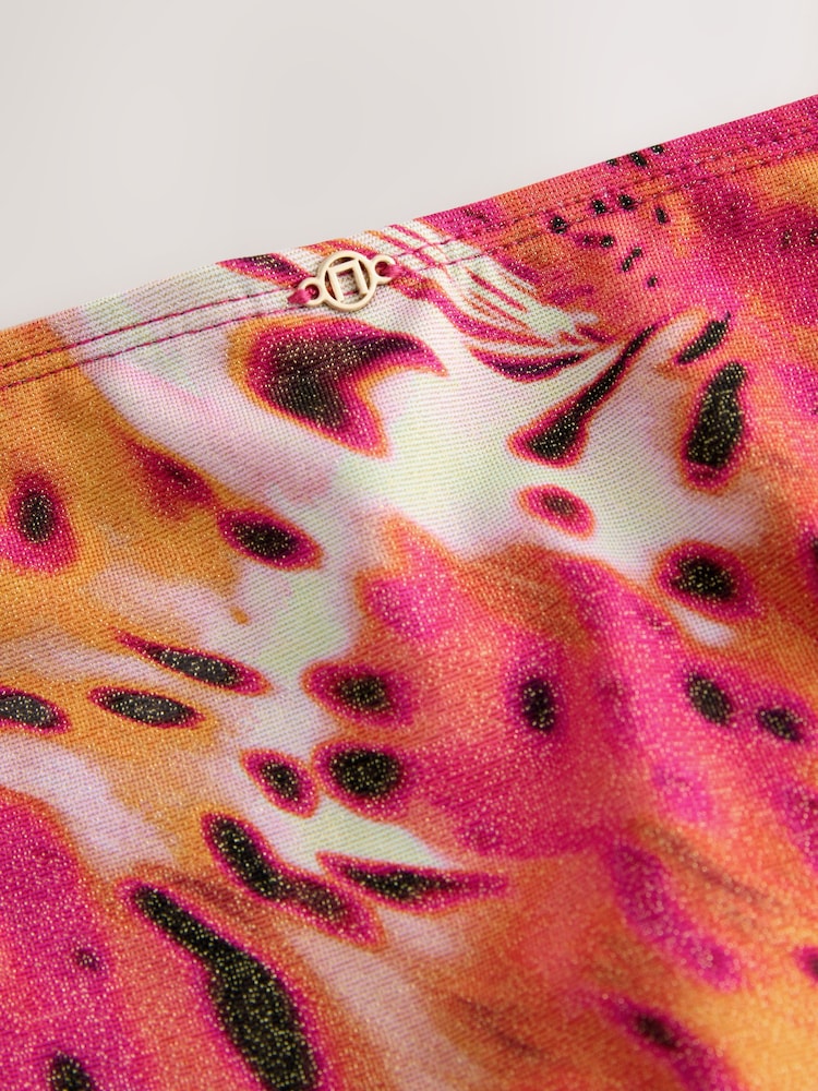Pink/Orange Metallic - Calças de biquíni estampadas - Imagem 3 de 3