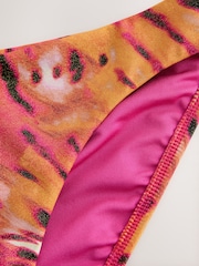 Pink/Orange Metallic - Bikinihose mit Print - Bild 7 von 8