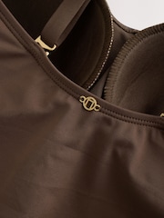 Chocolate Brown Shaping Tummy Control Bandeau Swimsuit - Image 8 of 8