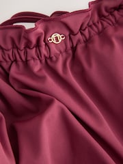 Burgundy Red Ruffle Bandeau Blouson Shaping Swimsuit - Image 8 of 8