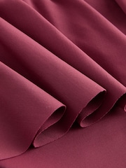 Burgundy Red Ruffle Halterneck Peplum Plunge Tummy Control Swimsuit - Image 7 of 9