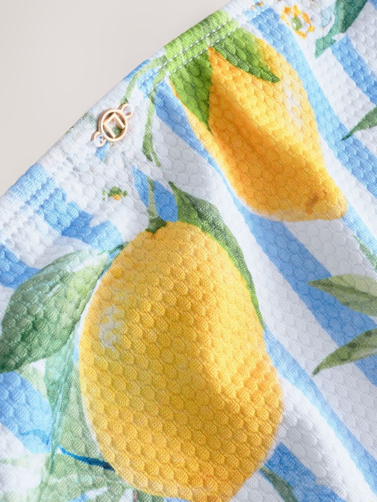 Bela/modra pike črtasta limon potiskom - potisk; vzorec; bikini spodnjice - Slika 7 iz 7 Bela/modra pike črtasta limon potiskom - potisk; vzorec; bikini spodnjice - Slika 7 iz 7