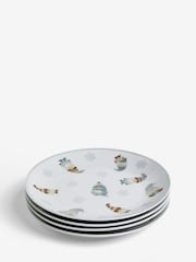 Teal Blue Christmas Gonk Set of 4 Side Plates - Image 2 of 4