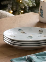 Teal Blue Christmas Gonk Set of 4 Side Plates - Image 3 of 4