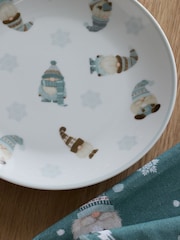 Teal Blue Christmas Gonk Set of 4 Side Plates - Image 4 of 4