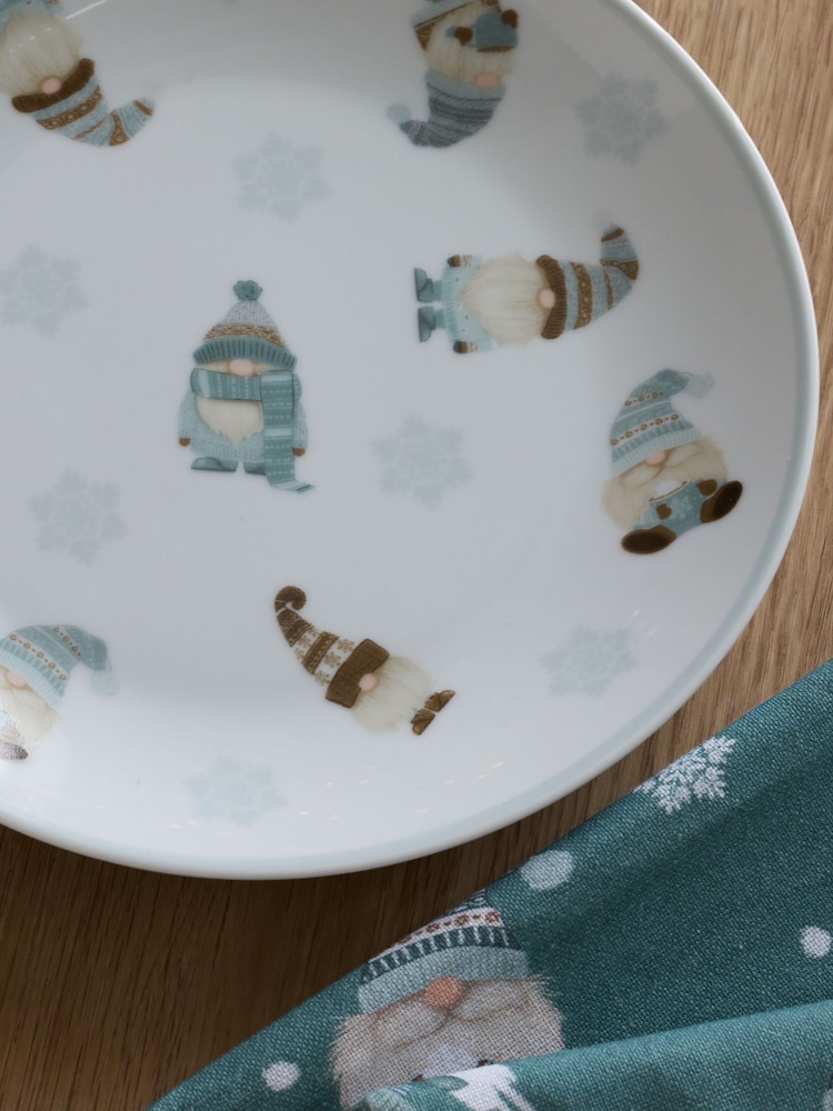Teal Blue Christmas Gonk Set of 4 Side Plates - Image 4 of 4 Teal Blue Christmas Gonk Set of 4 Side Plates - Image 4 of 4
