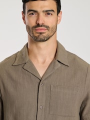 South Beach Grey 100% Cotton Marl Short Sleeve Shirt - Image 5 of 5