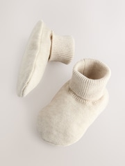 Neutral Baby 100% Cottton Knitted Hat and Bootie 2 Piece Set (0-9mths) - Image 3 of 4