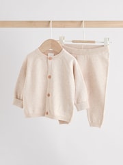 Neutral Baby 100% Cottton Knitted Jumper and Leggings Set (0-12mths) - Image 1 of 14