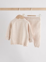 Neutral Baby 100% Cottton Knitted Jumper and Leggings Set (0-12mths) - Image 2 of 14