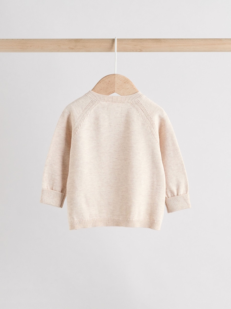 Neutral Baby 100% Cottton Knitted Jumper and Leggings Set (0-12mths) - Image 4 of 14