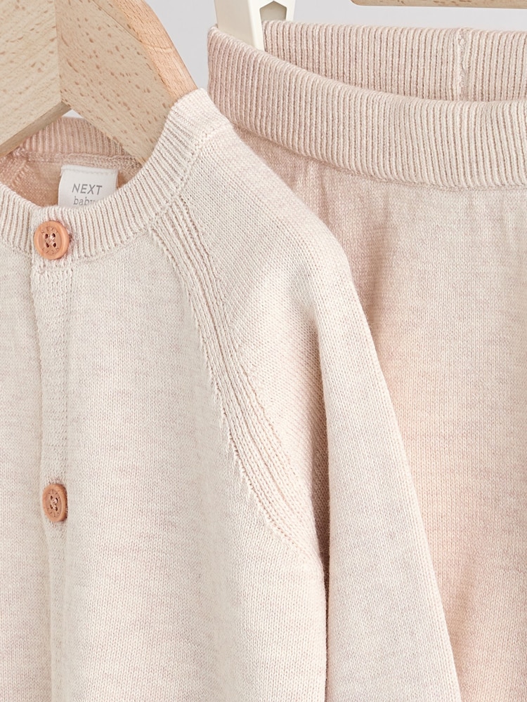 Neutral Baby 100% Cottton Knitted Jumper and Leggings Set (0-12mths) - Image 7 of 14