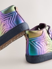 Purple Wide Fit (G) Metallic Touch and Close Fastening Boots - Image 4 of 5