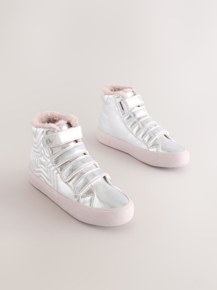 Silver Wide Fit (G) Touch and Close Fastening Boots - Image 1 of 7