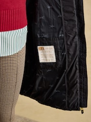 Joules Pembury Black Longline Showerproof Padded Gilet with Hood - Image 11 of 12