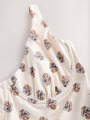 Cream Woodblock Tummy Control DD+ Wired Swimsuit - Image 8 of 9