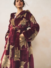 Burgundy Red Hamish Dressing Gown - Image 4 of 7