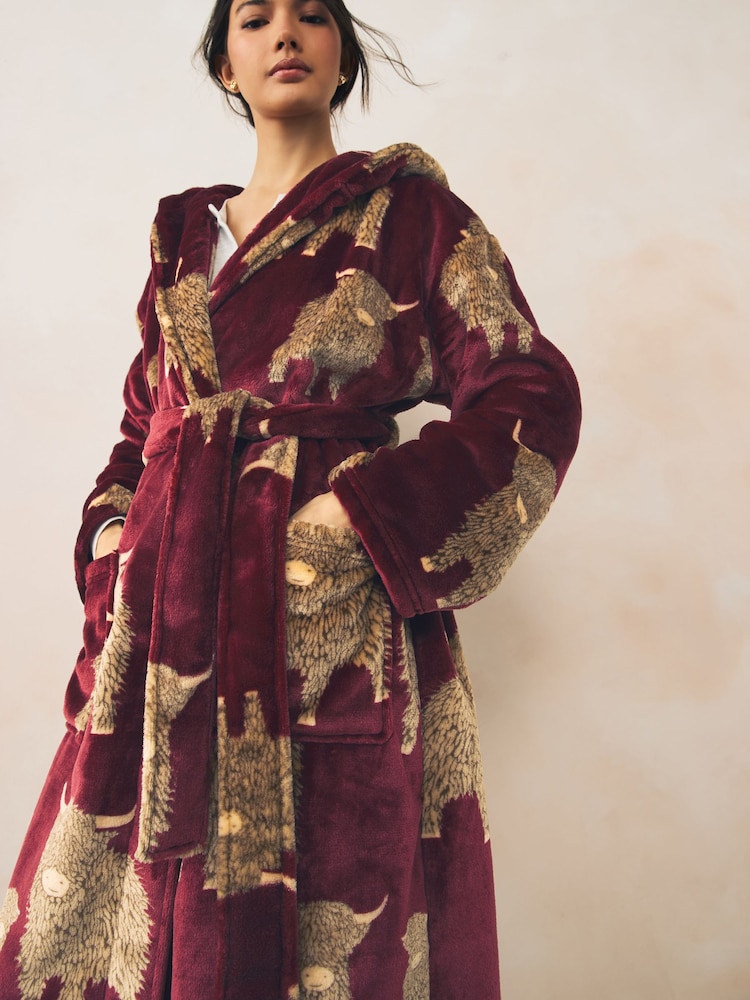 Rouge bordeaux - Robe de chambre Hamish - Image 4 of 7