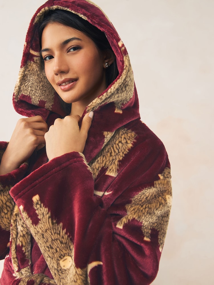 Rouge bordeaux - Robe de chambre Hamish - Image 5 of 7