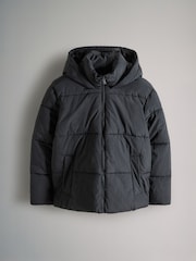 The Set Black Short Padded Coat - Image 1 of 3