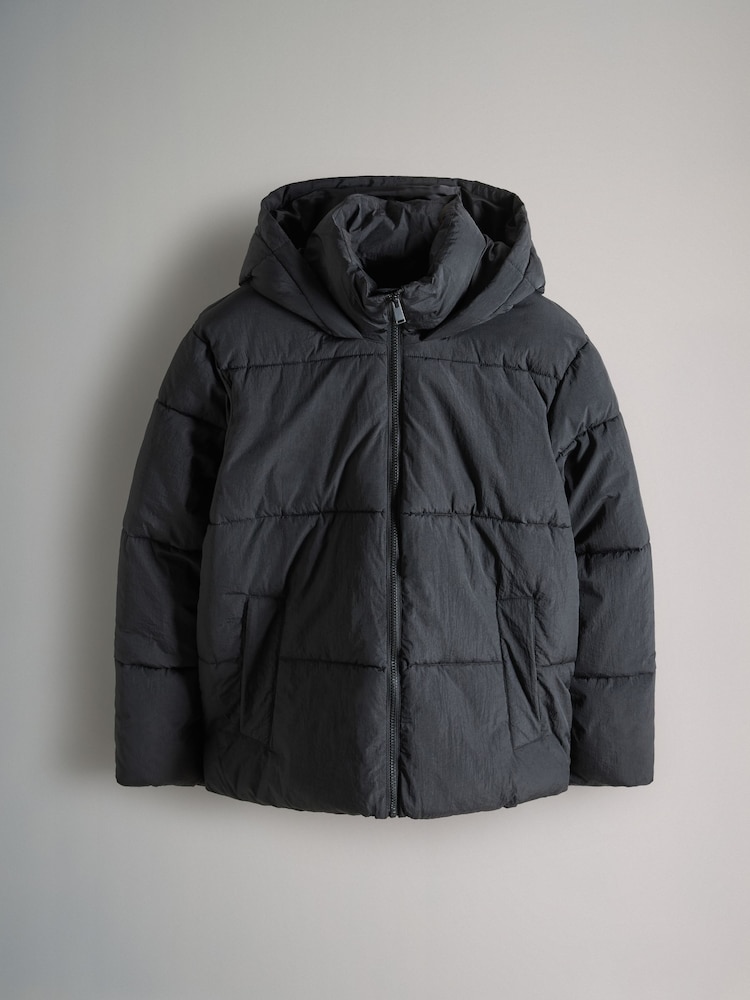 The Set Black Short Padded Coat - Image 1 of 3