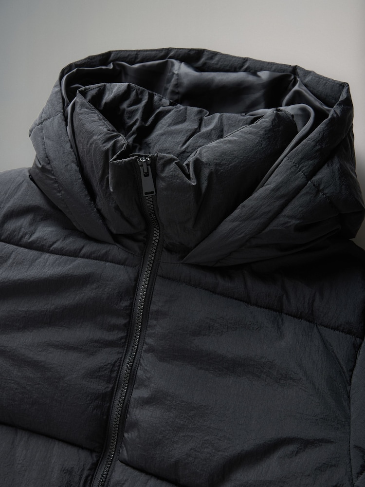 The Set Black Short Padded Coat - Image 2 of 3