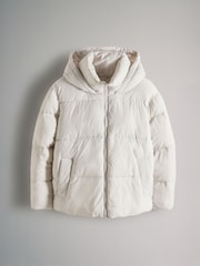 The Set Oyster Grey Short Padded Coat - Image 1 of 3